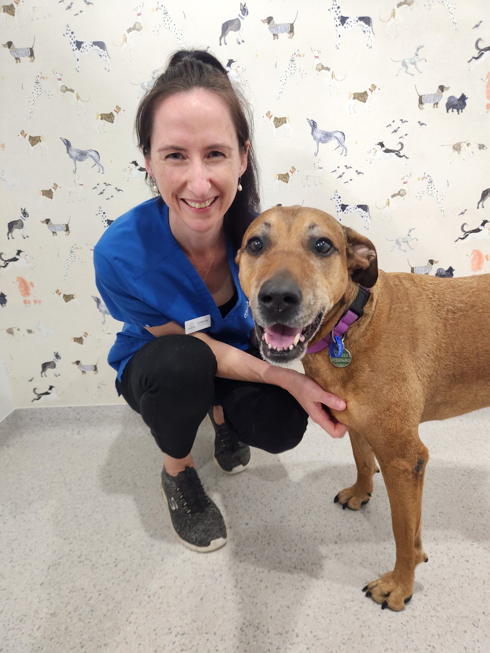 dr stephanie with her dog